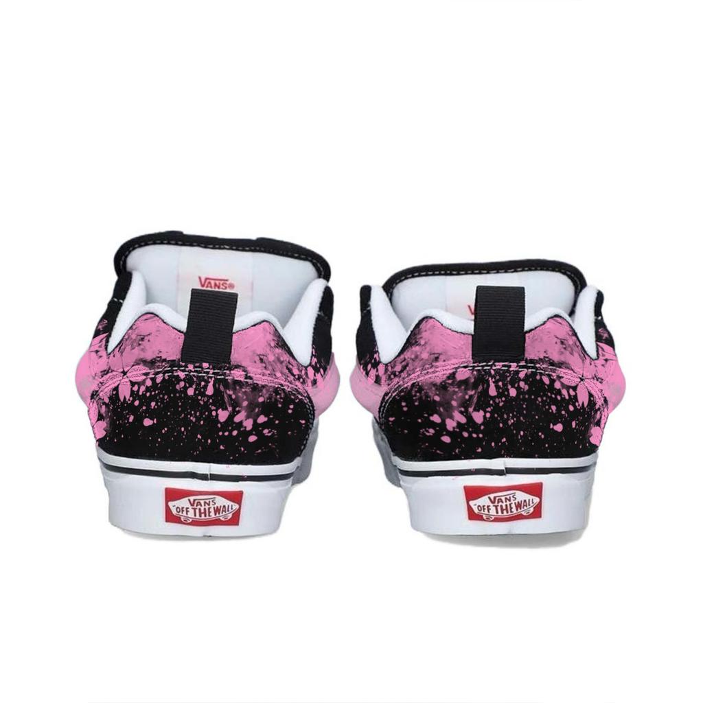 Vans Knu Skool Odolné proti oděru Odolné proti oděru Nízké Skateboardové boty Unisex Bílá Růžová VN0009QC6BT1(Tým613-)