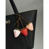 Strawberry Resin Pendant: Cute 3D Fruit Keychain & Bag Ornament.