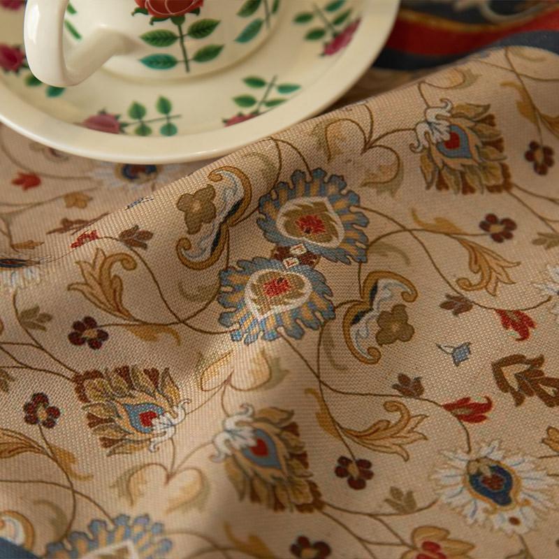 Creative Retro Table Flag Dining Table Cloth Long Decorative Cloth Tassel Bed Flag High-end Feeling Foyer Cabinet Cover Cloth