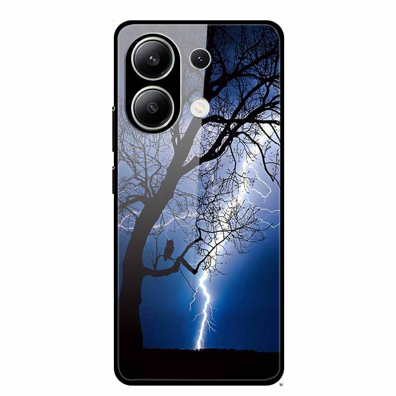 For Xiaomi Redmi Note 13 Pro 4G 6.67"Tempered Glass Cases Silicone Bumper Hard Back Covers for Redmi Note13 4G 6.67" Phone Cases