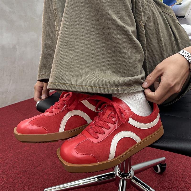 Red Dexun shoes, new summer casual board shoes, racing shoes, breathable Forrest Gump shoes