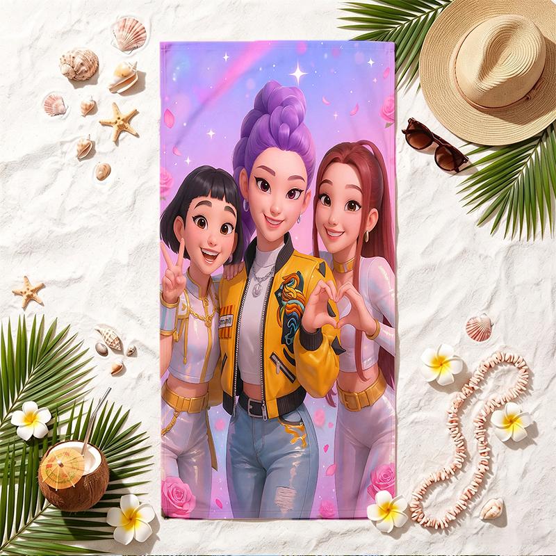 HUNTRIX Soft Beach Towel Stylish Beach Pool Towel for Summer Seaside Vacation Travel