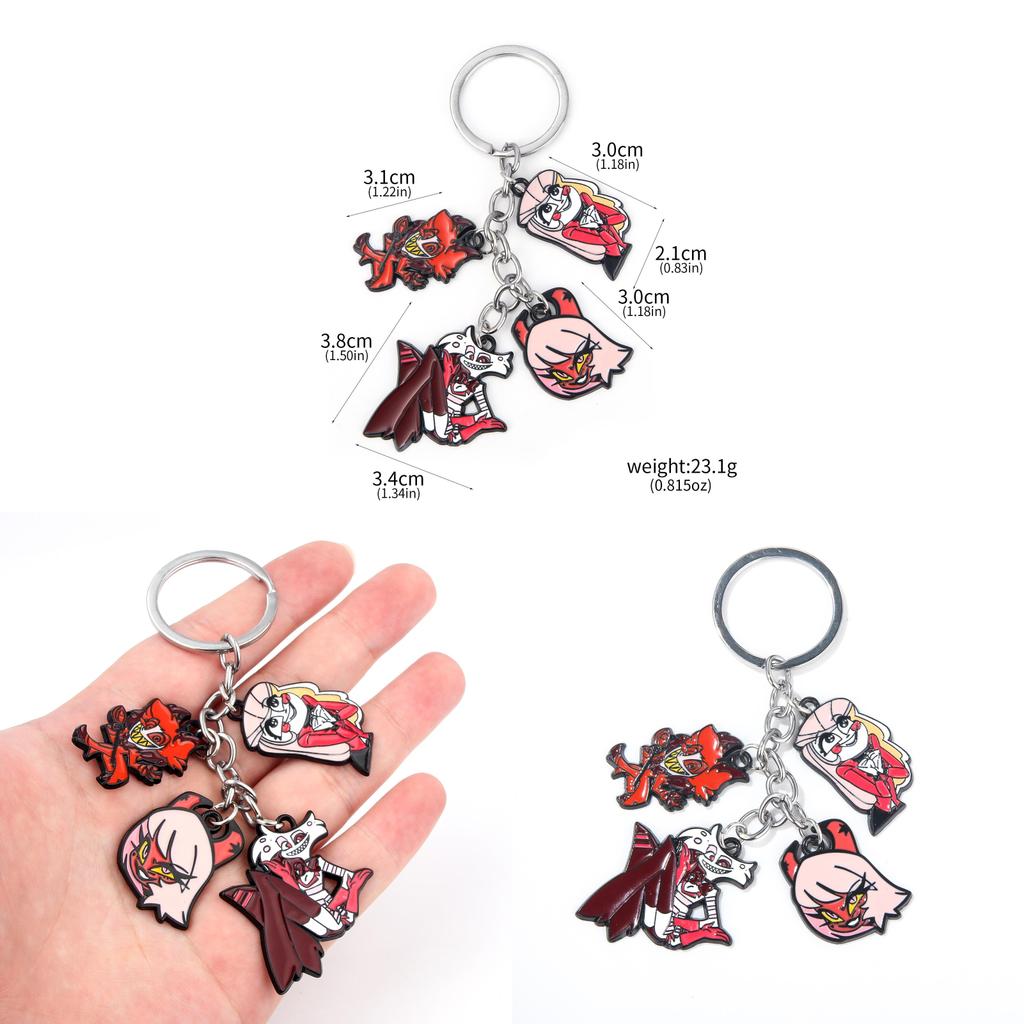 Hazbin Hotel Keychain With Zinc Alloy Charms For Anime Fans And Collectors
