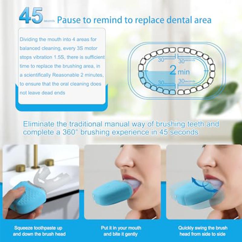 New Design Toothbrush Teeth Whitening U Shape Type Toothbrush 360 Degree Silicone Automatic Electric Soft Toothbrush
