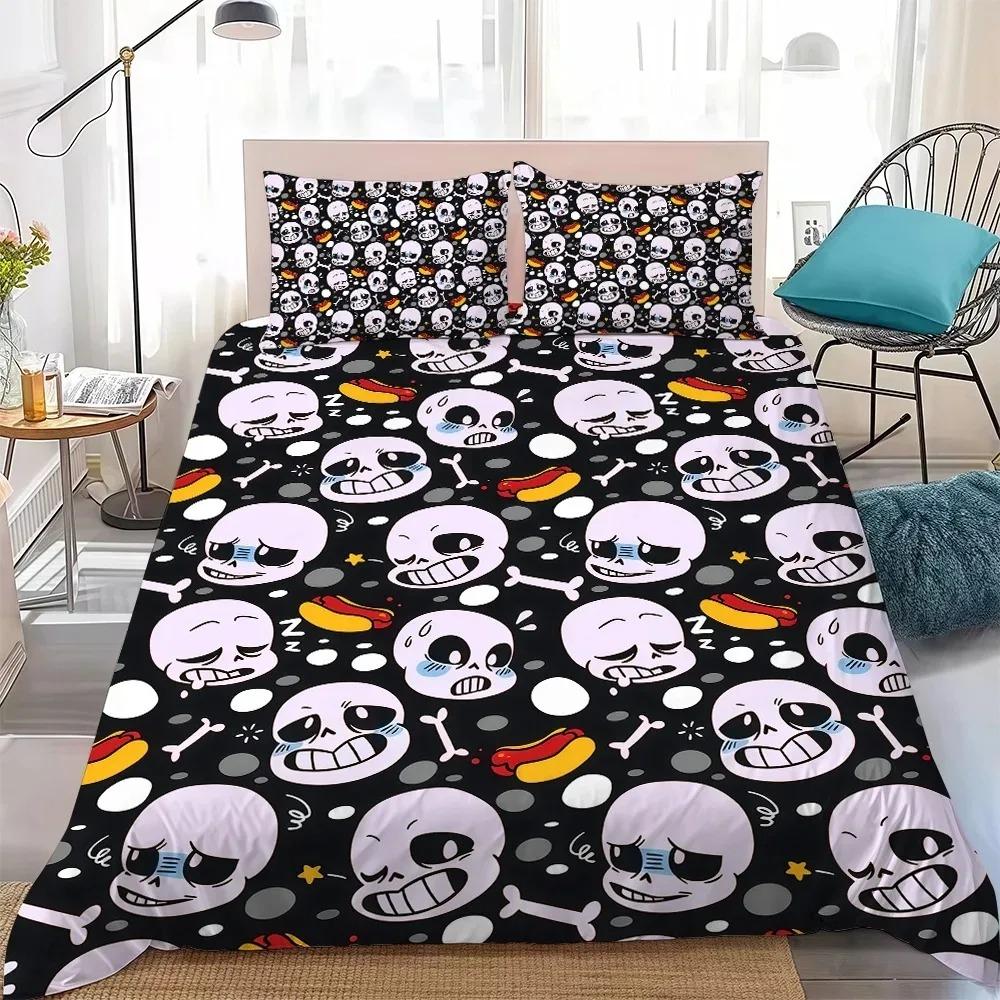 U-Undertale Gam Catroon Duvet Cover Set Bedding Set Kids Teen Boy Bedroom Decoration 2/3piece Set Single Double Large Sizes Gif