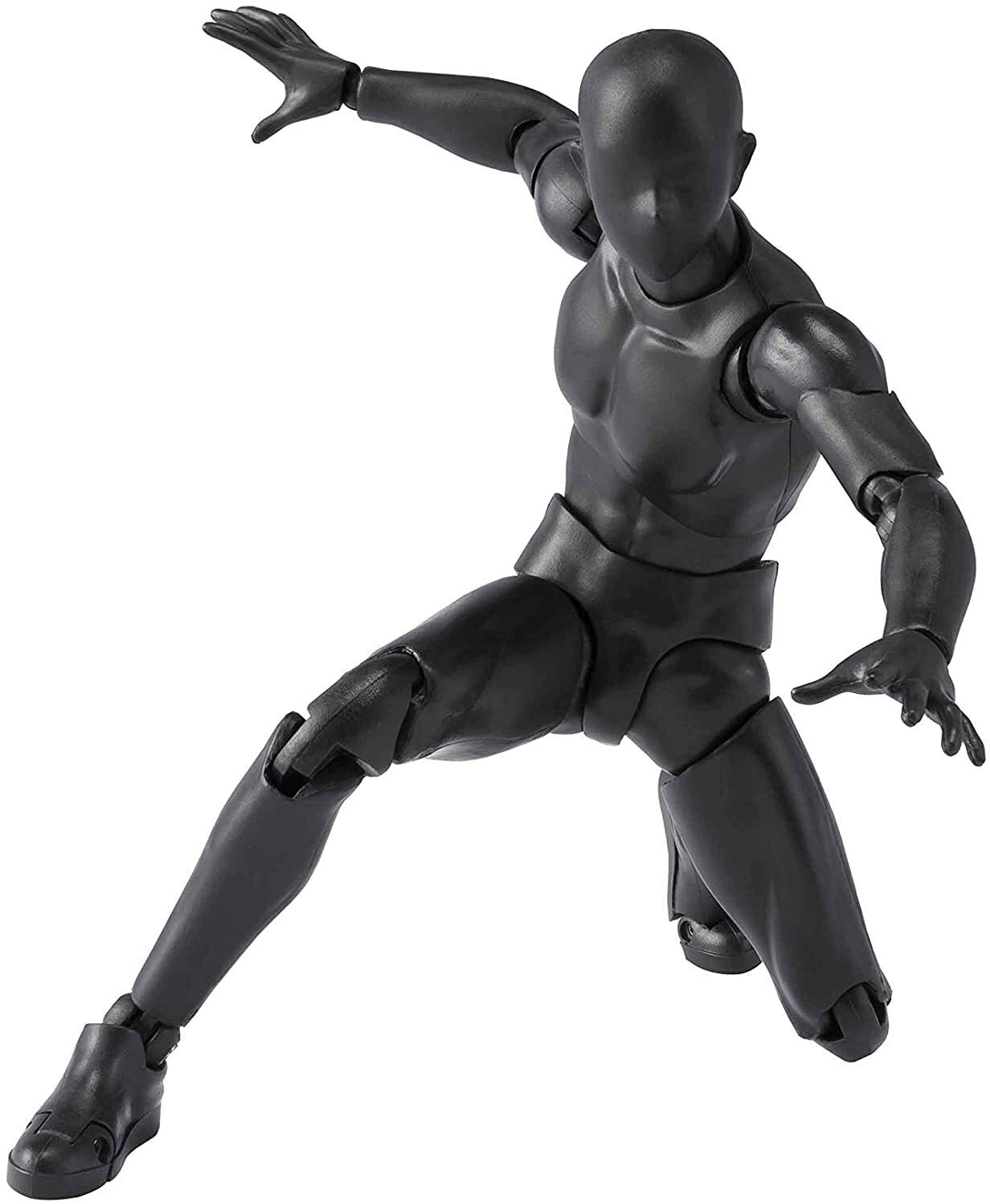 

TAMASHII NATIONS DX SET 2 Black Color 150mm ABS PVC Articulated Figure S.H.Figuarts Body-kun (Solid Ver.) Approx. & чёрный