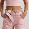 PU Leather Butterfly Waist Chain Spice Girl Y2K Waistband Rhinestone Belts  Decorative Jeans