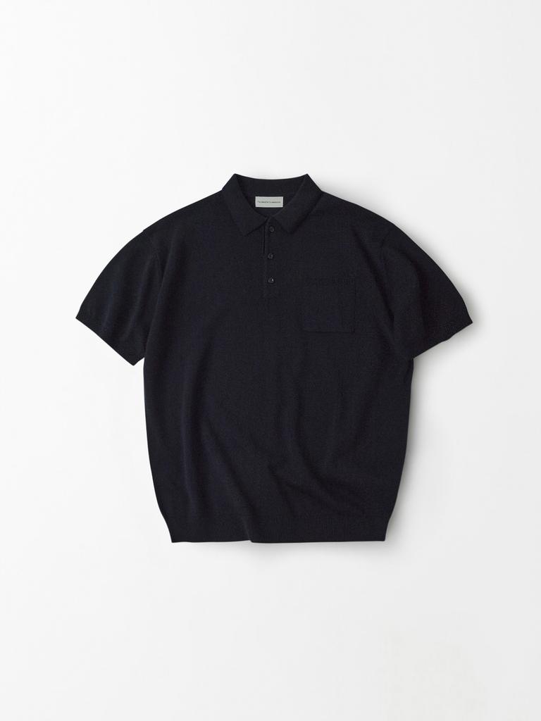 Sunday Pocket Polo Knit (Navy)