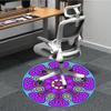 1pc Mandala Design Chair Carpet for Office, Round Polyester Mat, Indoor Decor for Office, Easycare Fabric, Washable Non-slip Area Carpet