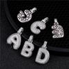 Cross Hip Hop Copper Zircon 26-Letter Pendant Necklace