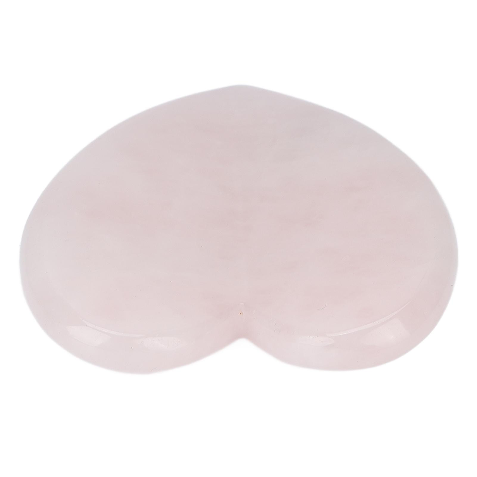 Розовый Кварц Нефритовый Камень Гуаша Форма Сердца Соскребание Лица Подтяжка Лица Каменный Инструмент для SPA Акупунктуры Массажа