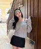 AHWE Off-Shoulder Sweatshirt_Misty Gray
