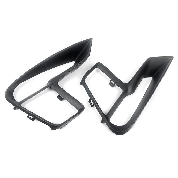 Pair Front Bumper Fog Light Cover Bezel Black Trim Fits Ford Explorer 2018-2020 Car Accessories