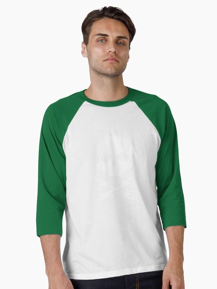 Pulp Skull and Bolts Baseball ? Sleeve Unisex T-Shirt