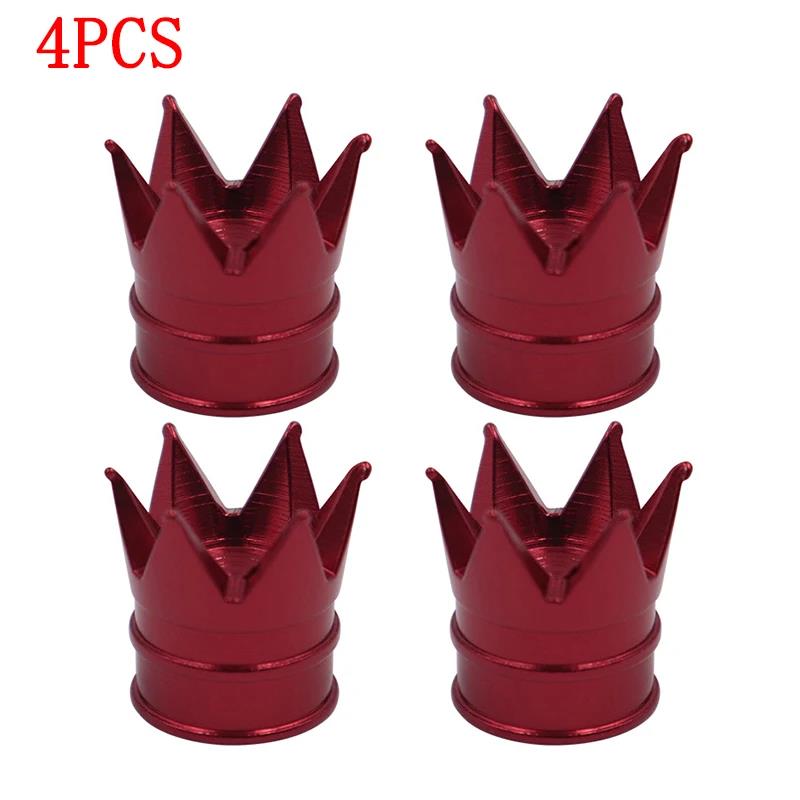 1/4PCS Creative Crown Aluminum Car Wheel Tyre Tire Air Valve Stem Cap Dust Cover Car Styling Decorative Auto Exterior Decoration Valve Stems 1