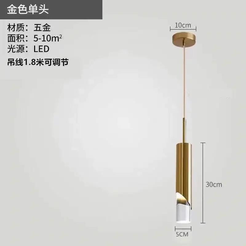 LED Pendant Light Gold Black Dimmable Chandelier Dining LED Ceiling Hanging Lamps Home Room Decor Indoor Lighting 7W10W 90V~220V