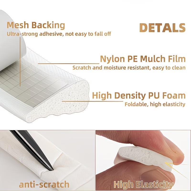 1PC 3/5m Cladding Door and Window Seals wedge weather stripping seal strip Doors Gap Filler Noise Blocker Foam Tape Sealing