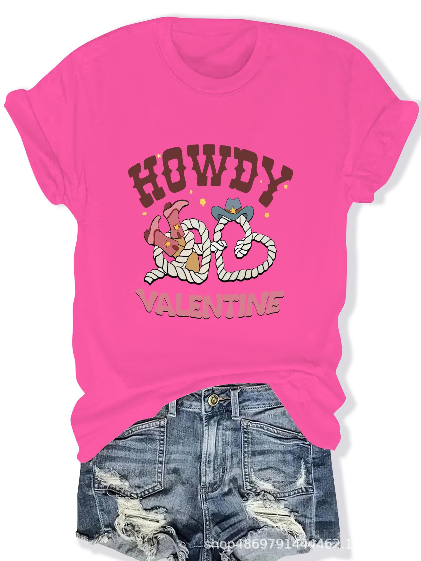 

International Fashion Women s Round Neck T-Shirt XXL розы красного