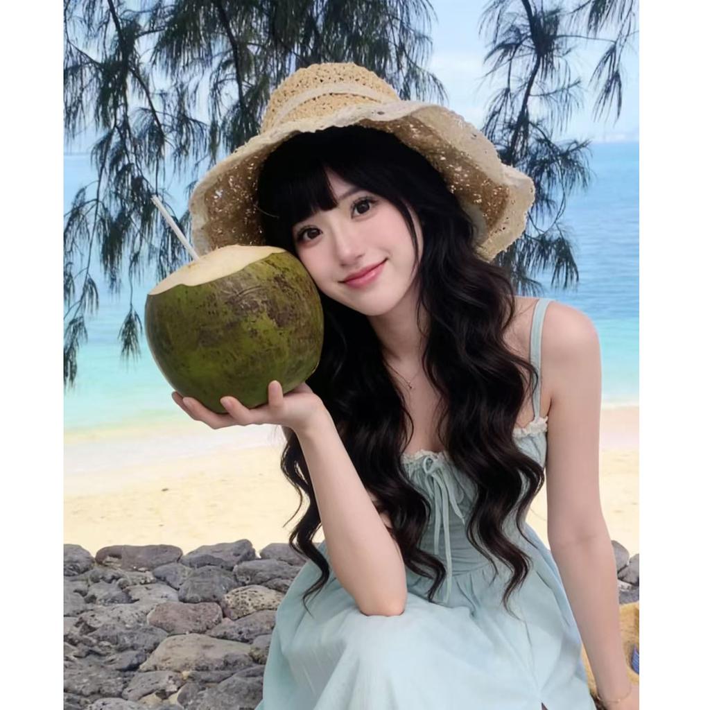 Gentle Style, Sexy Temperament, Slit Long Dress, Seaside Vacation Style, Backless Spaghetti Strap Dress for Women, Summer