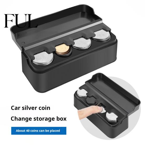 Car Change Holder Coin Box Convenient Organizer Vehicle Storage Compact Durable Container for Auto Home