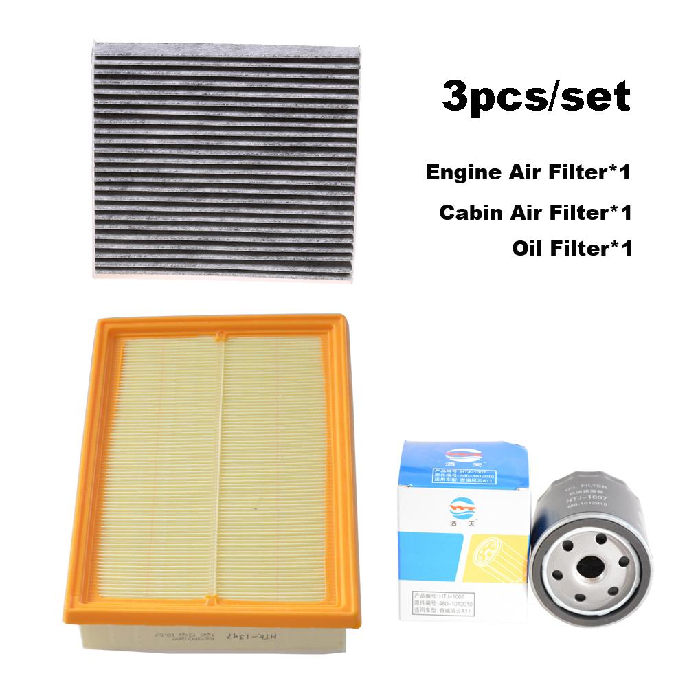 

3pcs Filter Set For BAIC BEIJING X55 1.5T 2022 2023 2024 BJ30 1.5T Cabin A/C Fresh Air Oil Filter Cleaner Kit Engine A156T2H 3pcs Filter Set
