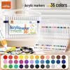 True Color Soft Tip Acrylic Marker Pens - Non-Bleeding, Stackable, Hand-Painted Graffiti & Watercolor Art Pens for Students