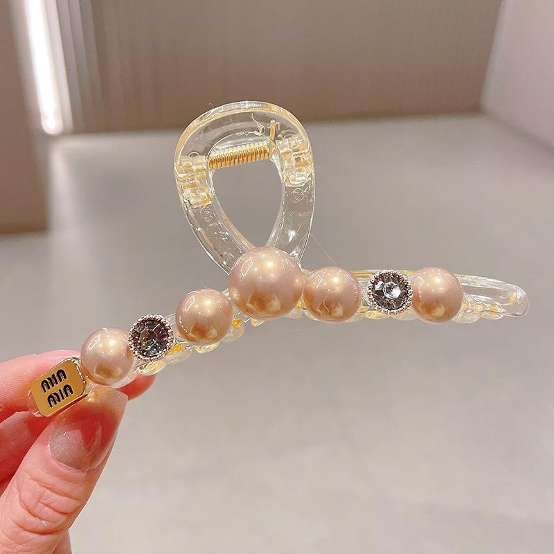 Elegante Schwarze Strass-Haarklammer - Großes High-End-Accessoire