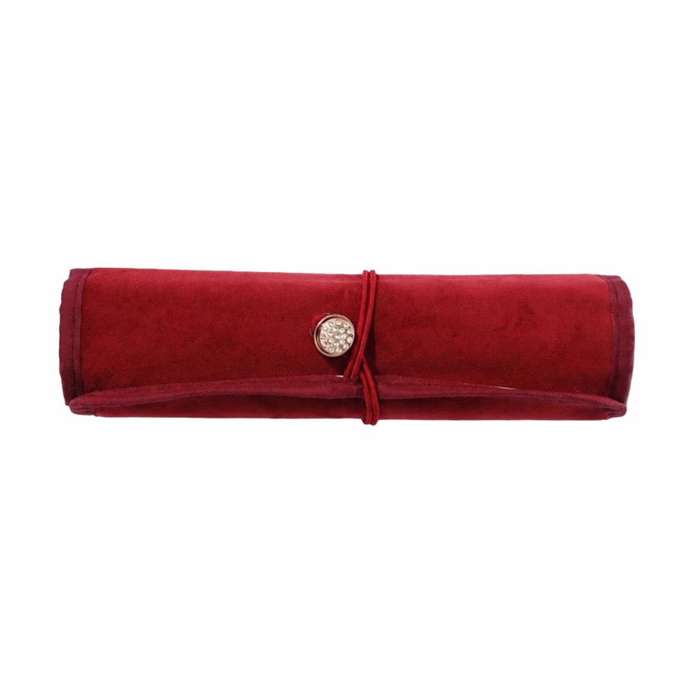 Sac de rangement pliable pour bijoux Pochette rouleau portable pour bijoux Colliers Boucles d'oreilles Bagues Bracelets
