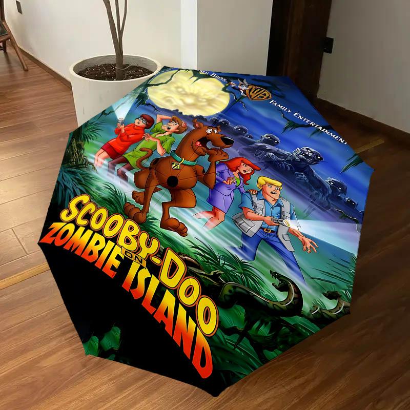 1PC Scooby-Doo Zombie Island Umbrella-8-Rib Reinforced, Automatic Open, Lightweight & Durable, Cute Fashion Accessory for Outdoor, D2634