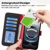 For iPhone 16e Stand Case Litchi Texture Genuine Cow Leather Wallet Phone Cover RFID Blocking