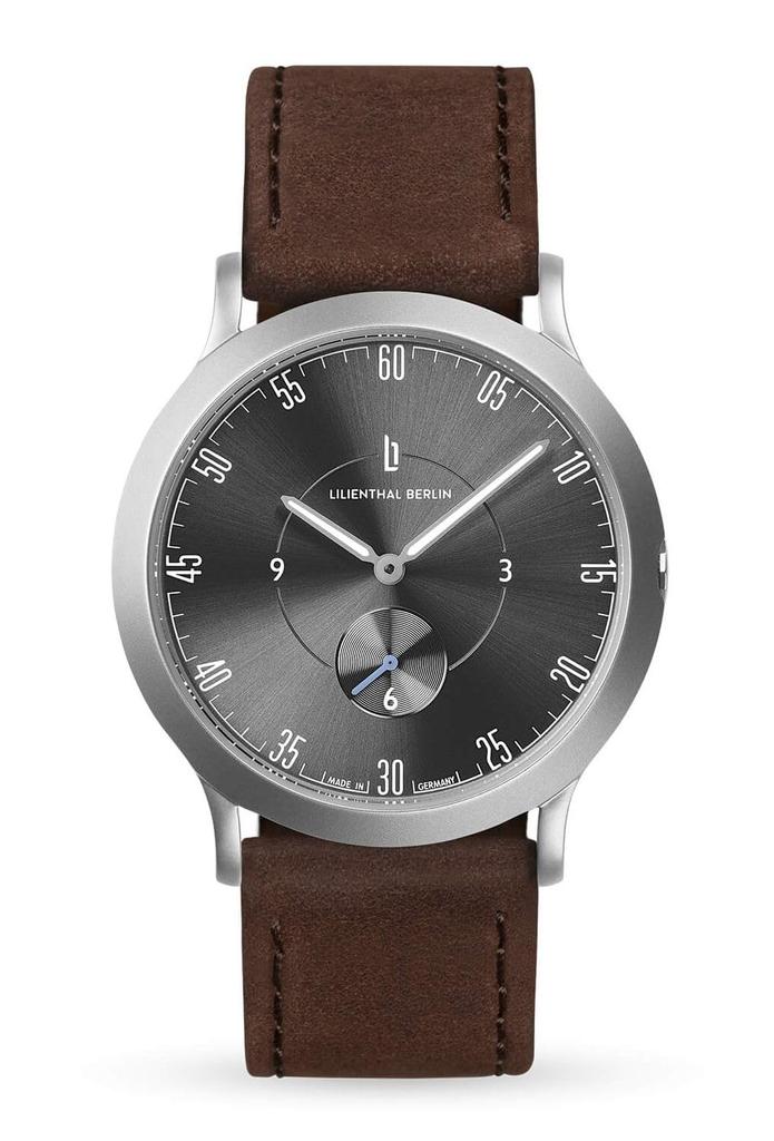 Lilianthal Berlin Brown Watch with Small Made In Men's Seconds, Germany, L01-209-B002A