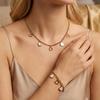 Fashion Wedding Party Gift Trendy Waterproof 18K Gold Plated 304 Stainless Steel Shell Heart Chain Bracelet for Women