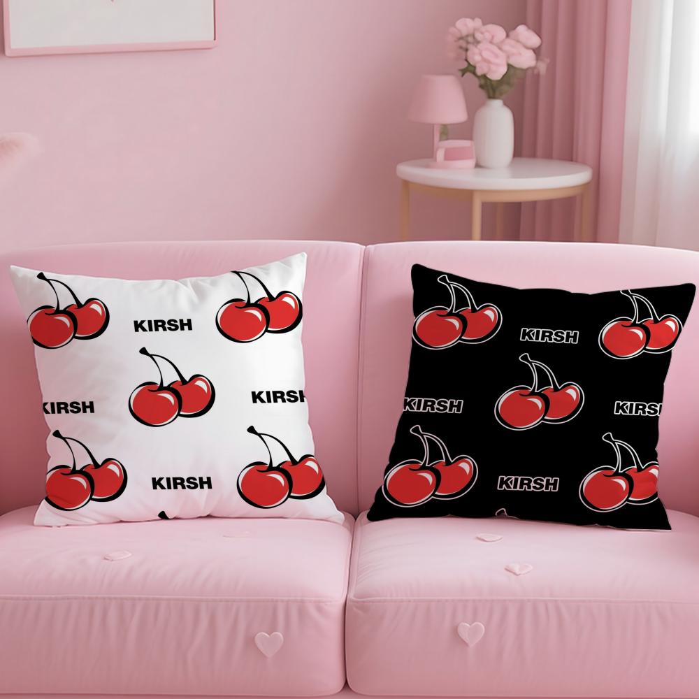 Luxury Brand K-Kirsh Cherry Cushion Cover Short Plush Double-Sided Printing Home Machine Washable In Warm Winter Pillow Case