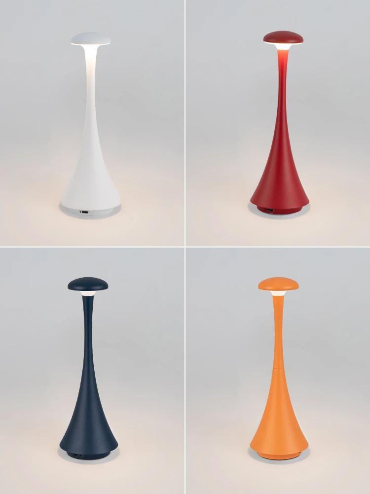Waist-Slimming Table Lamp Rechargeable Wireless Touch Control Creative USB-C Desk Lamp Hotel Bedroom Atmosphere Light