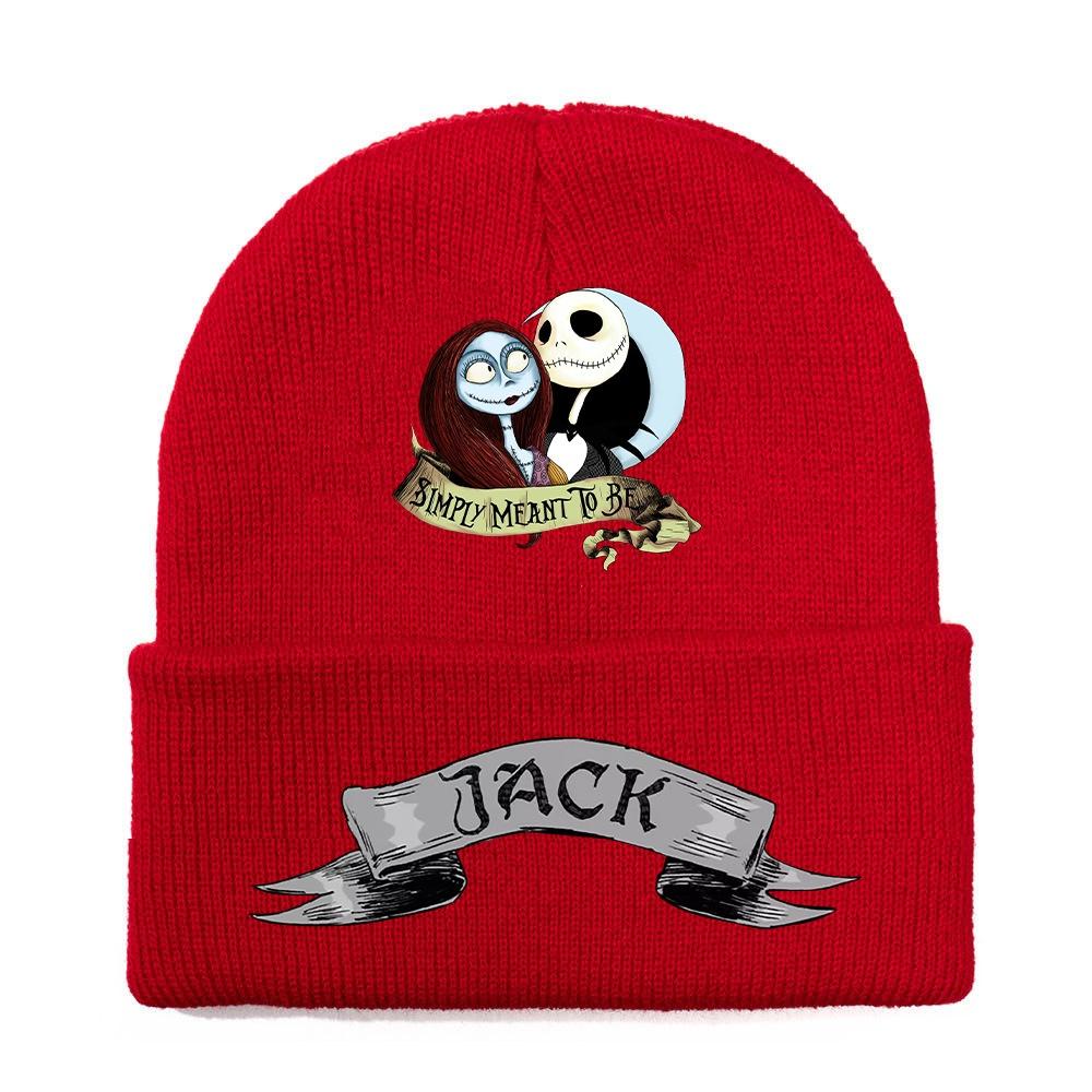 Jack Pumpkin Prince Knit Hat Colorful Halloween Print Unisex Winter Warm Cap
