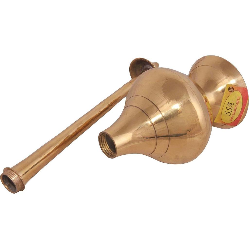 Brass Bottle for Gangajal and Perfume Gulab Pash Sprinklers Gangajal Spray Bottle for Pooja