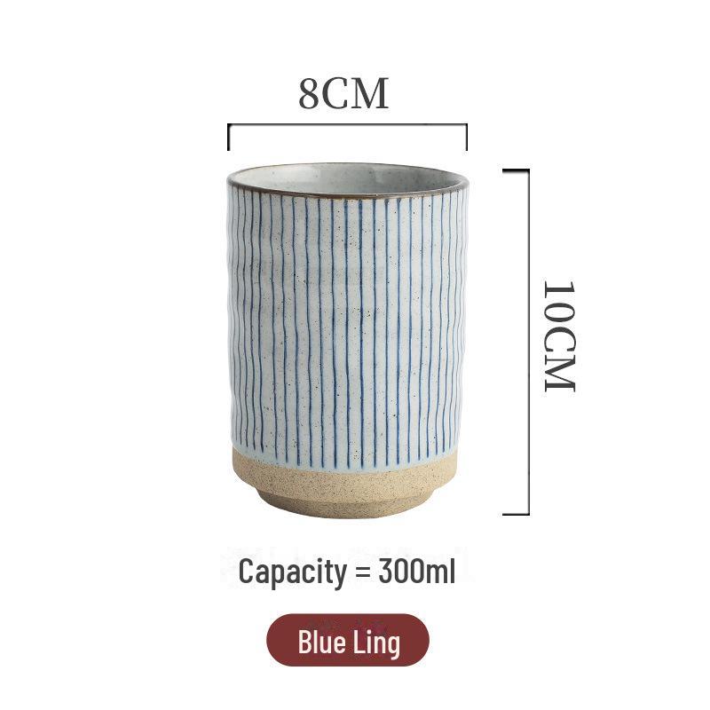 Retro Japanese Ceramic Stoneware Tea and Sushi Cup