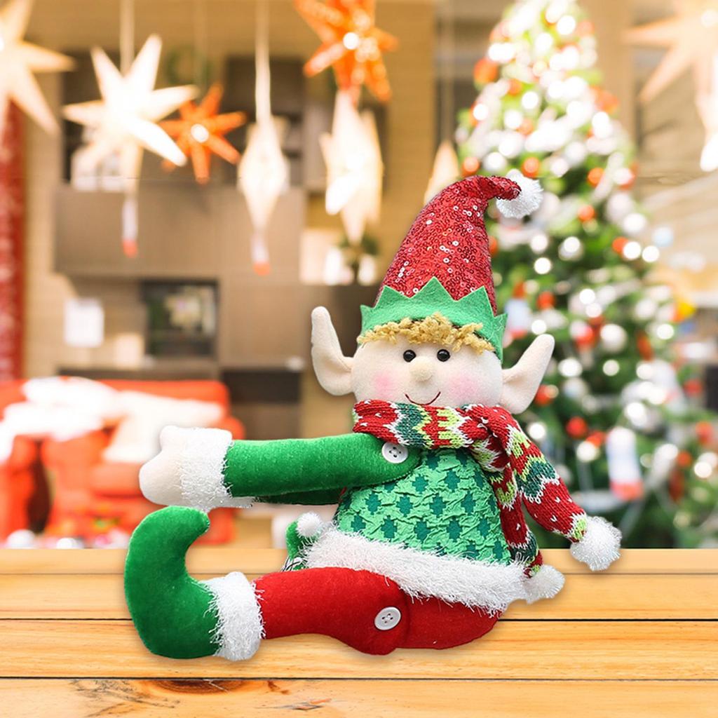 Christmas Stuffed Doll Toys Ornament for Fireplace Holiday Window Display