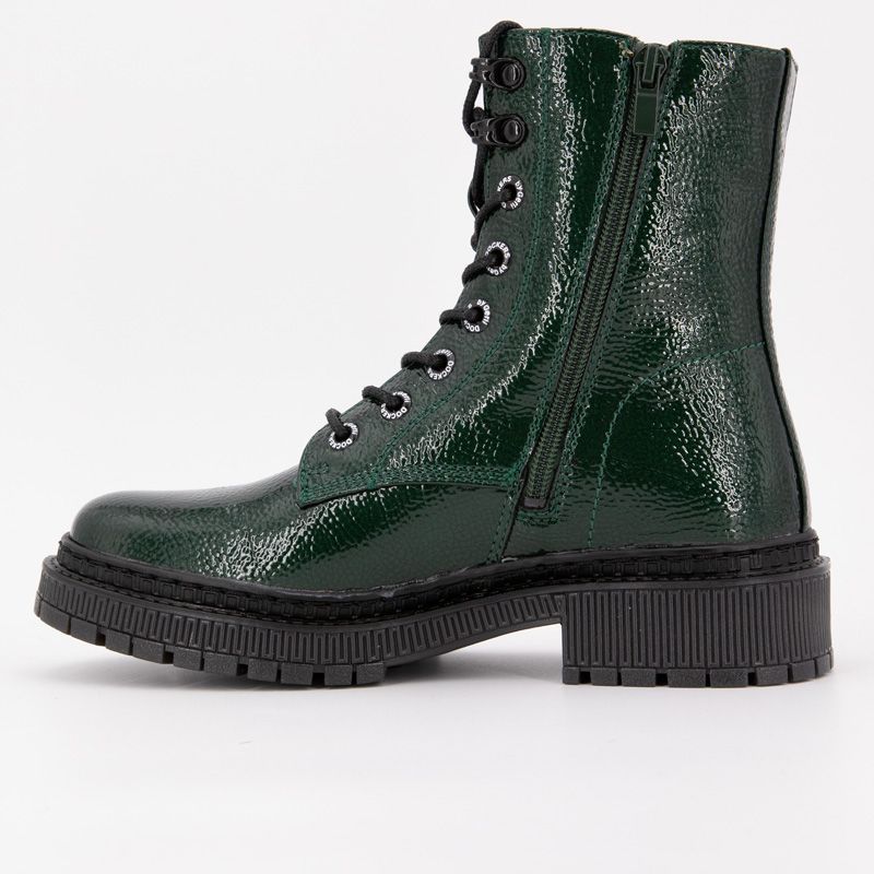 Bottines rangers vert sapin effet cuir à lacets noirs Femme DOCKERS BY GERLI