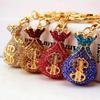 1pc Lucky Crystal Creative Money Bag Key Chain Car Pendant Lucky Bag Pendant Metal Key Chain Pendant