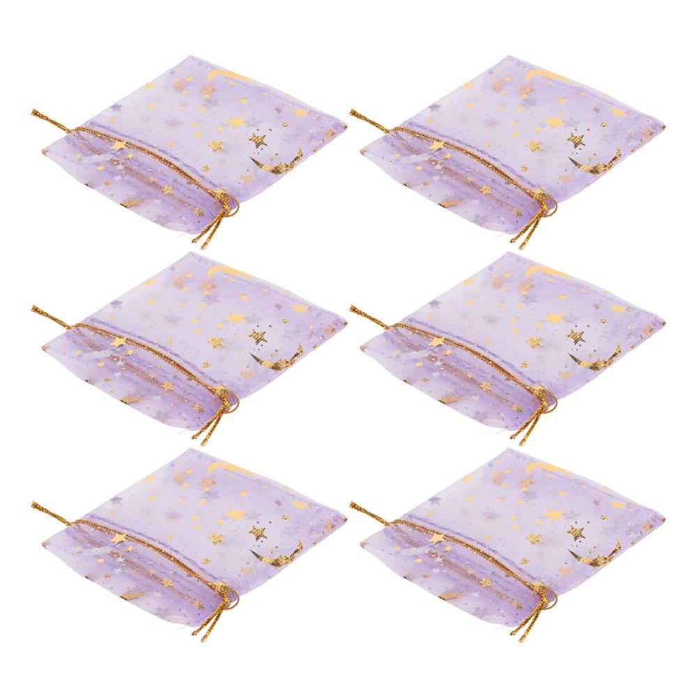 100pcs Drawstring Closure Organza Drawstring Bags Sheer Organza Jewelry Candy Bags Wedding Party