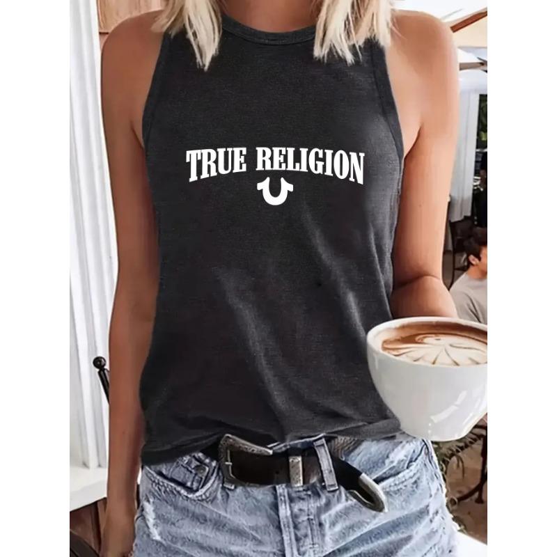 Round-neck Women's Vest Spring and Summer Casual Sleeveless Top