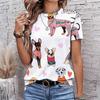 Fashion Women Retro Animal Patterns Print T Shirt Funny Casual O-neck Short Sleeves T-shirt Summer Female Tee Shirt