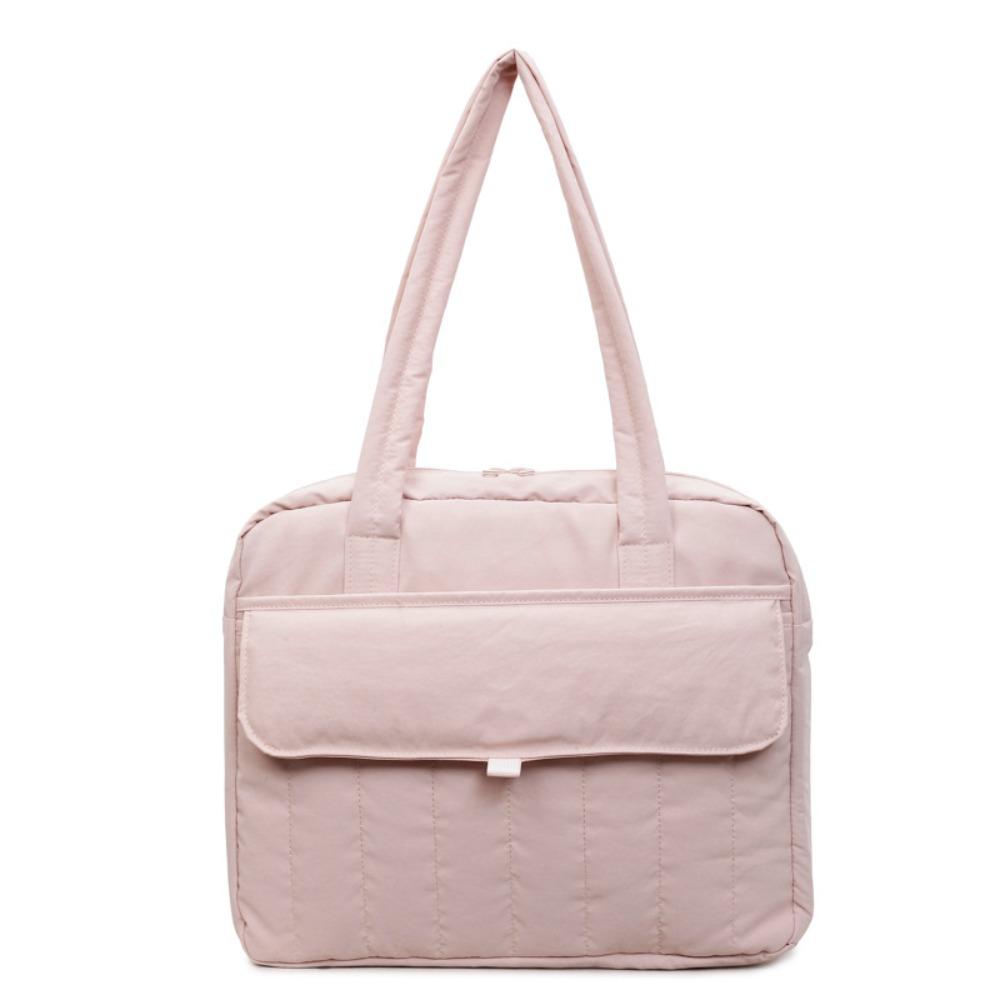 Simple Solid Computer Storage Bag Handbag Notebook Bag Multifunctional Laptop Shoulder Bag Travel розовый