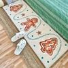 Xmas Faux Cashmere Kitchen Carpet Christmas Tree Bedside Rugs Anti Slip Door Bath Mat Gingerbread Man Floor Mat Navidad Decor