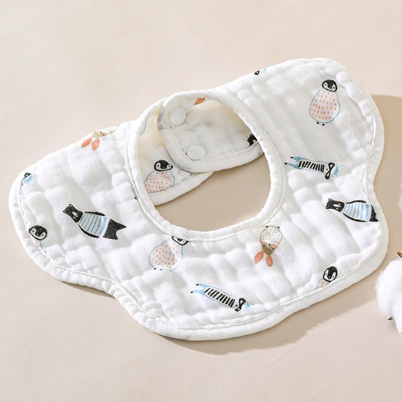 

Слюнявчик 8-слойный Детские хлопковые изделия Детский слюнявчик Детский слюнявчик-лепесток Марлевый слюнявчик для новорожденного