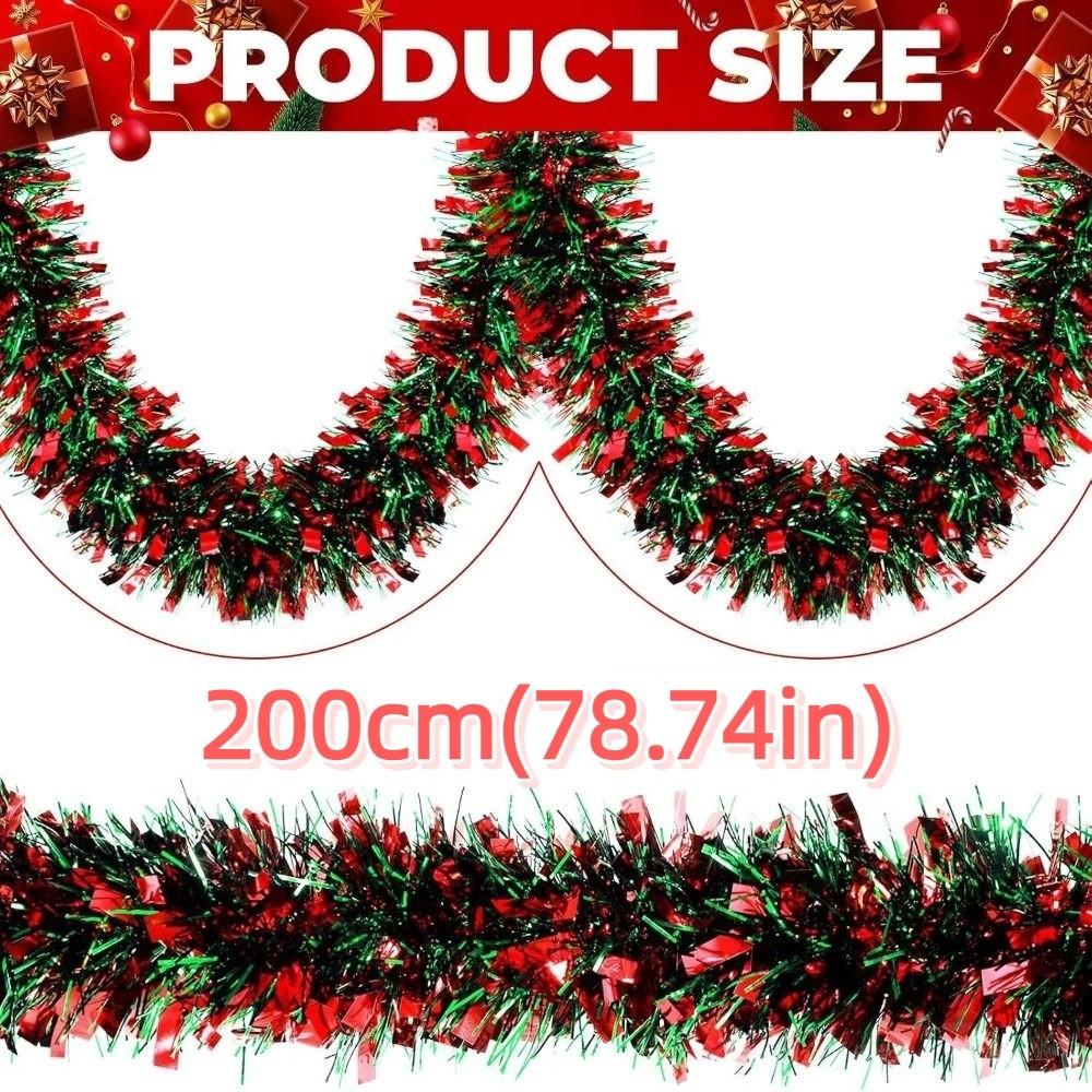 Bright Color Xmas Tree Decor Ribbon 2m Tinsel Garland Fashion Christmas Party Props  Home Decor