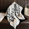90*90cm Hair Scarf Women Shawls Fashion Beach Silk Scarves  Luxury Kerchief Popular Print Square Bandannas Foulard Headscarf