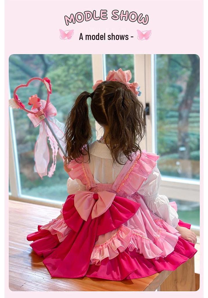 Girls' Lolita Dress - Spring/Autumn 2025 Cute Cartoon Princess Birthday Gown