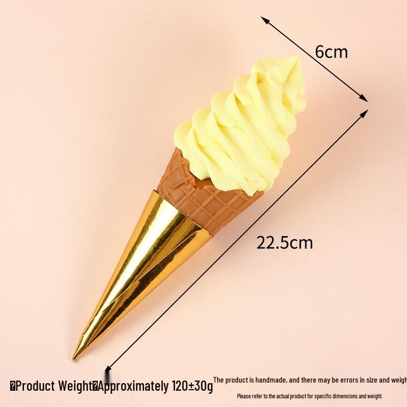 Simulation Torch Ice Cream Cone Model - Fake Dessert Display Prop for Ice Cream Shops